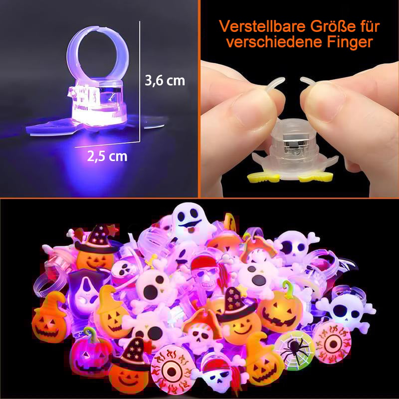 🔥Letzter Tag 50% RABATT - Halloween 50 Stück LED-Leuchtringe