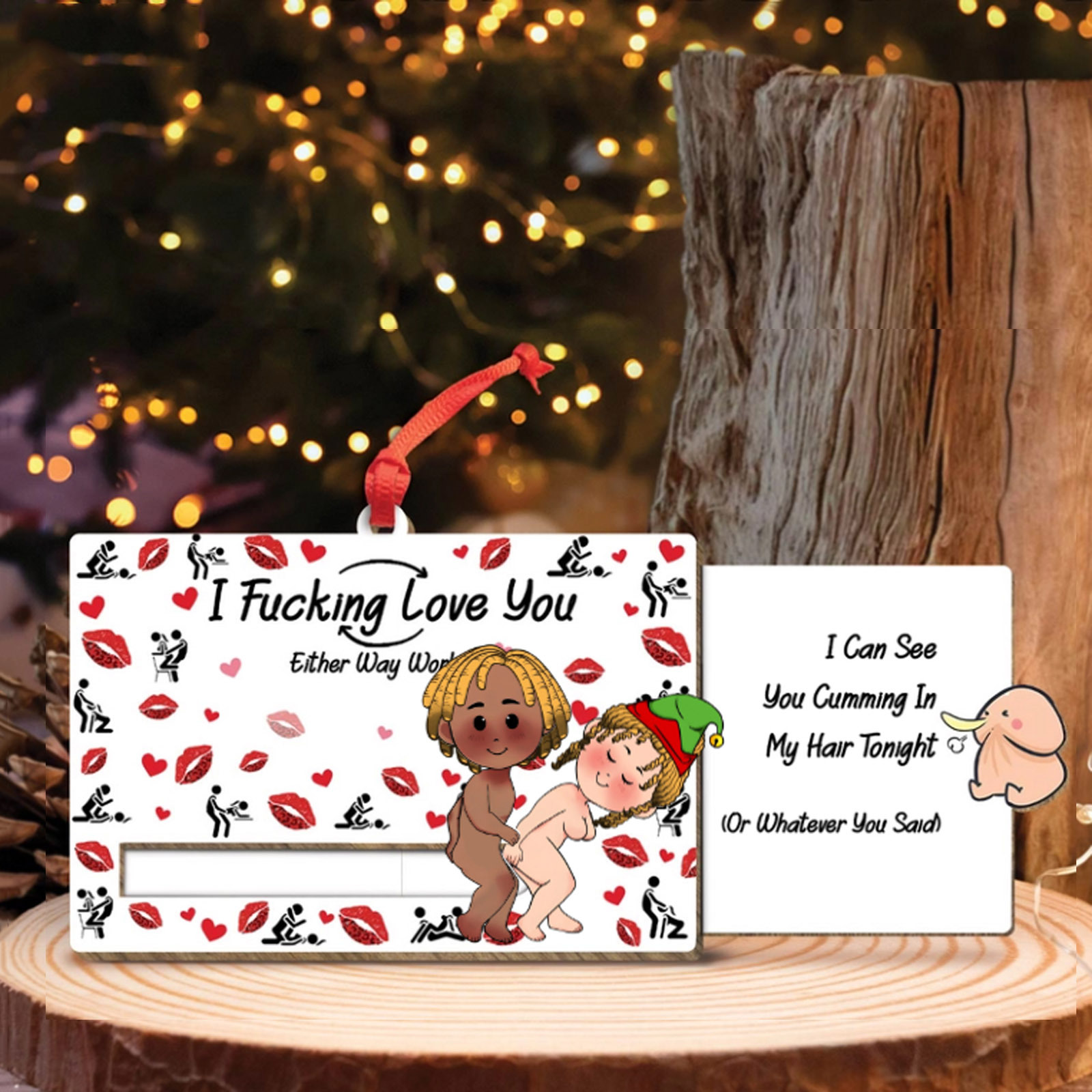 ✨TikTok Black Friday Deals - 70% OFF🎁I Love You - Personalized Wooden Slider Card