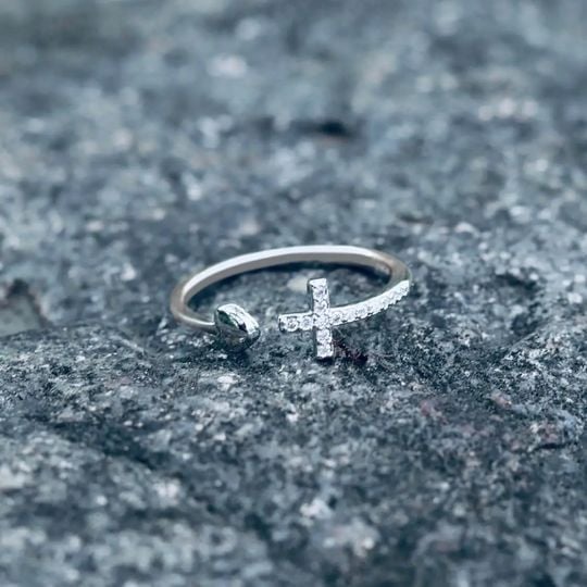 To My Daughter Pray Through It Heart And Cross Ring