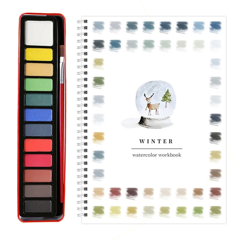 🎁Last Day Promotion 70% OFF💕 Watercolor Workbook🖼️Beginner-Friendly