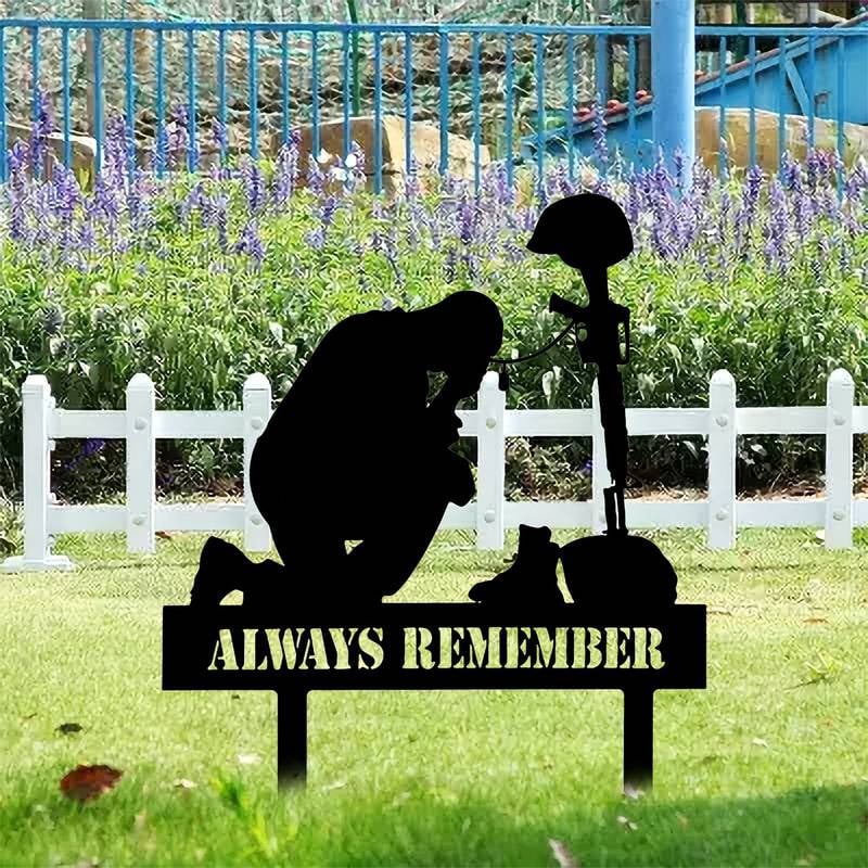 🔥Memorial metal plaque for fallen soldiers, yard decoration