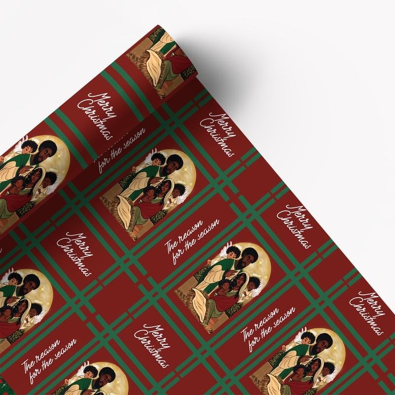 Last Day Promotion 70% OFF - 🔥Home for the Holidays Black Santa Wrapping paper