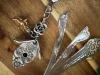 The 1948 “Plantation” Birdhouse Necklace or Purse Charm • Made From Authentic Silver-Plated, Vintage Silverware