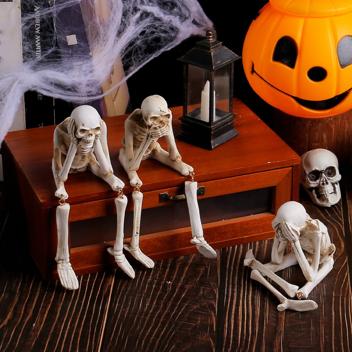 🔥Last Day Promotion 50% OFF🔥Skeleton Ornaments Sitting Skull Figurines