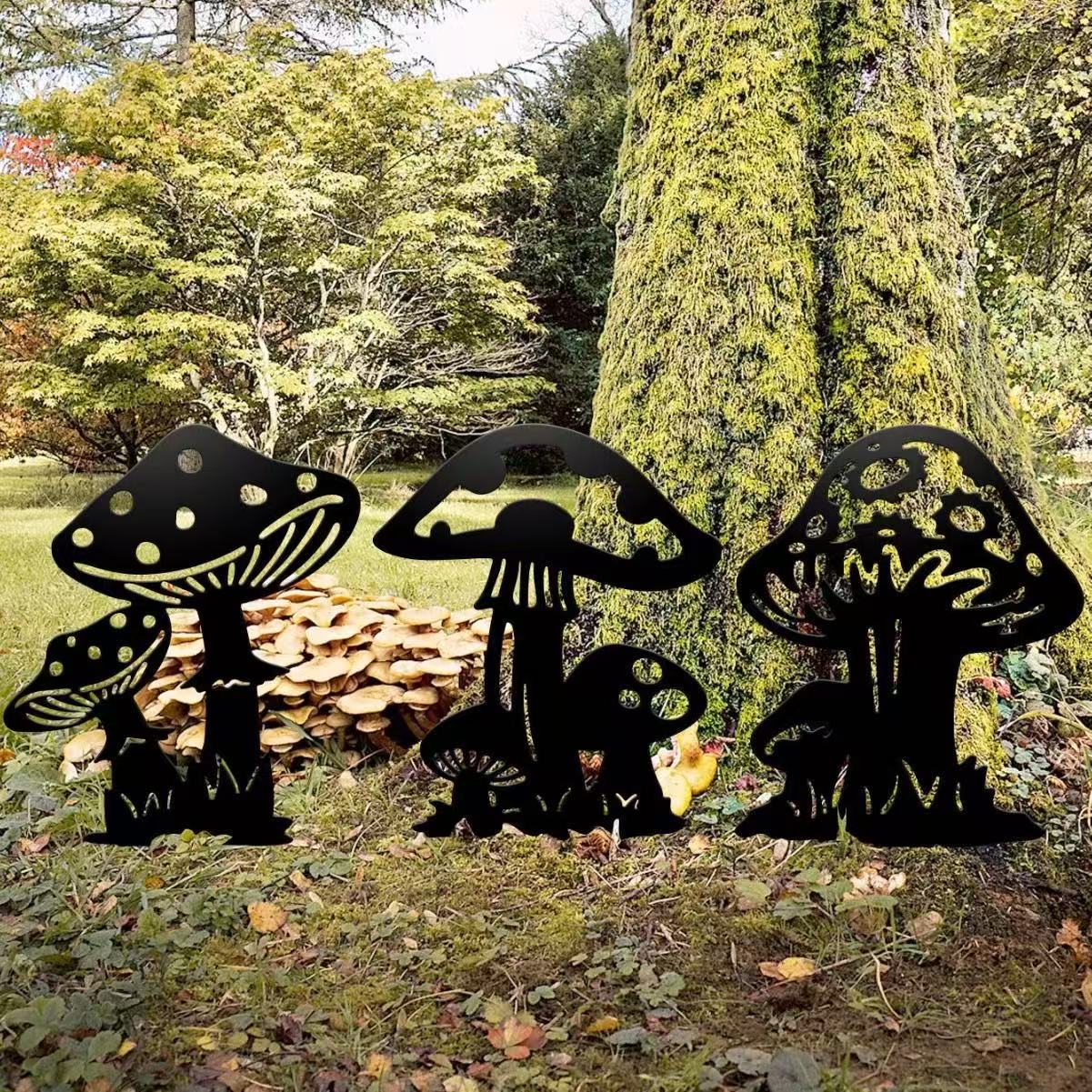 🔥 4th of July Sale – 50% OFF! Minimalist Metal Mushroom Garden Stake – Outdoor Memorial & Home Garden Art for Lawn Decoration