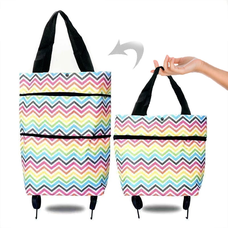 🎁TikTok Last Day Sale - 70% OFF🎉Foldable Shopping Trolley Tote Bag