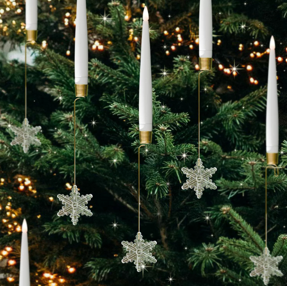 🎁TikTok Last Day Sale - 70% OFF🎄Christmas Tree Led Candles with Clear Crystal Ball Hook