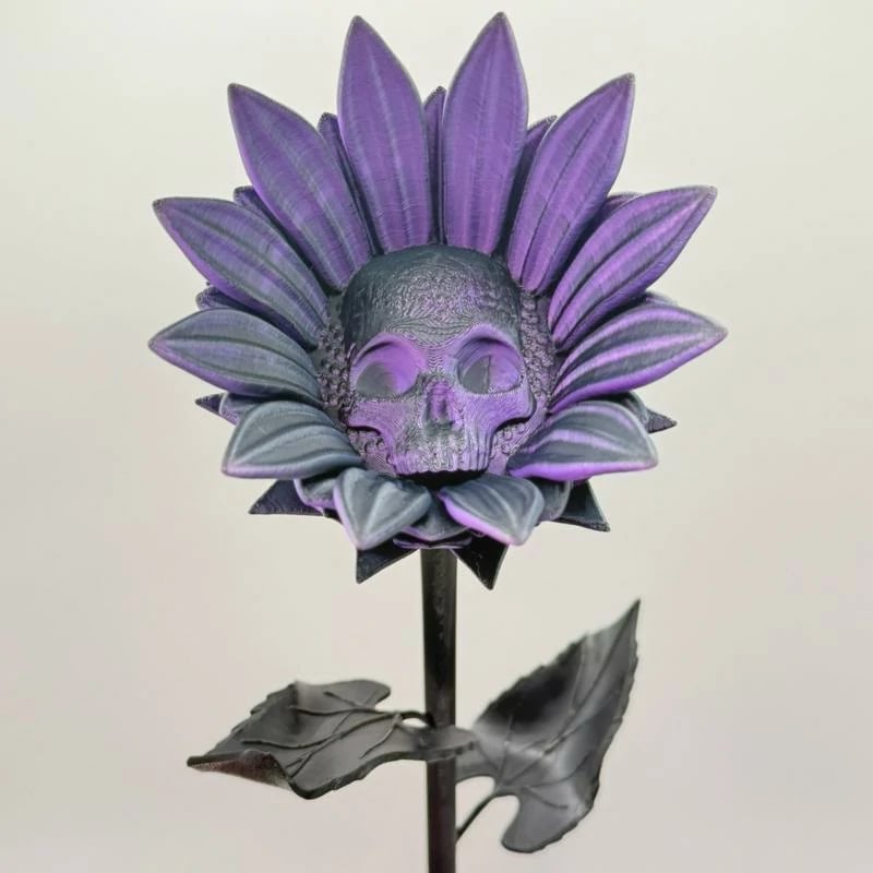 🔥LAST DAY 49% OFF 💀Forbidden Sunflower🌻 – Gothic Skull Bloom Decor