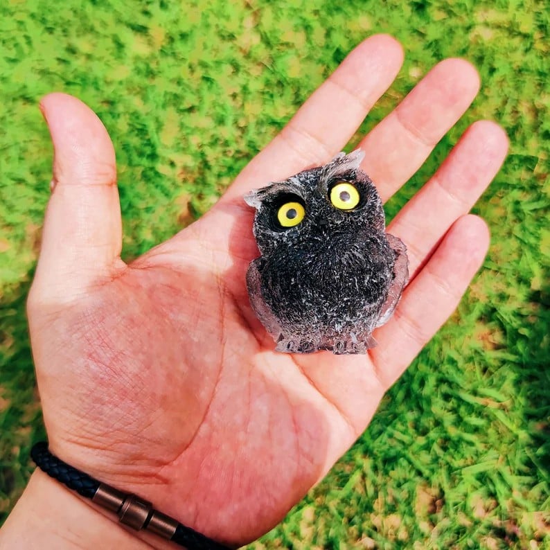 (🔥Last day promotion- 49% OFF) Natural Crystal Gemstone Owl