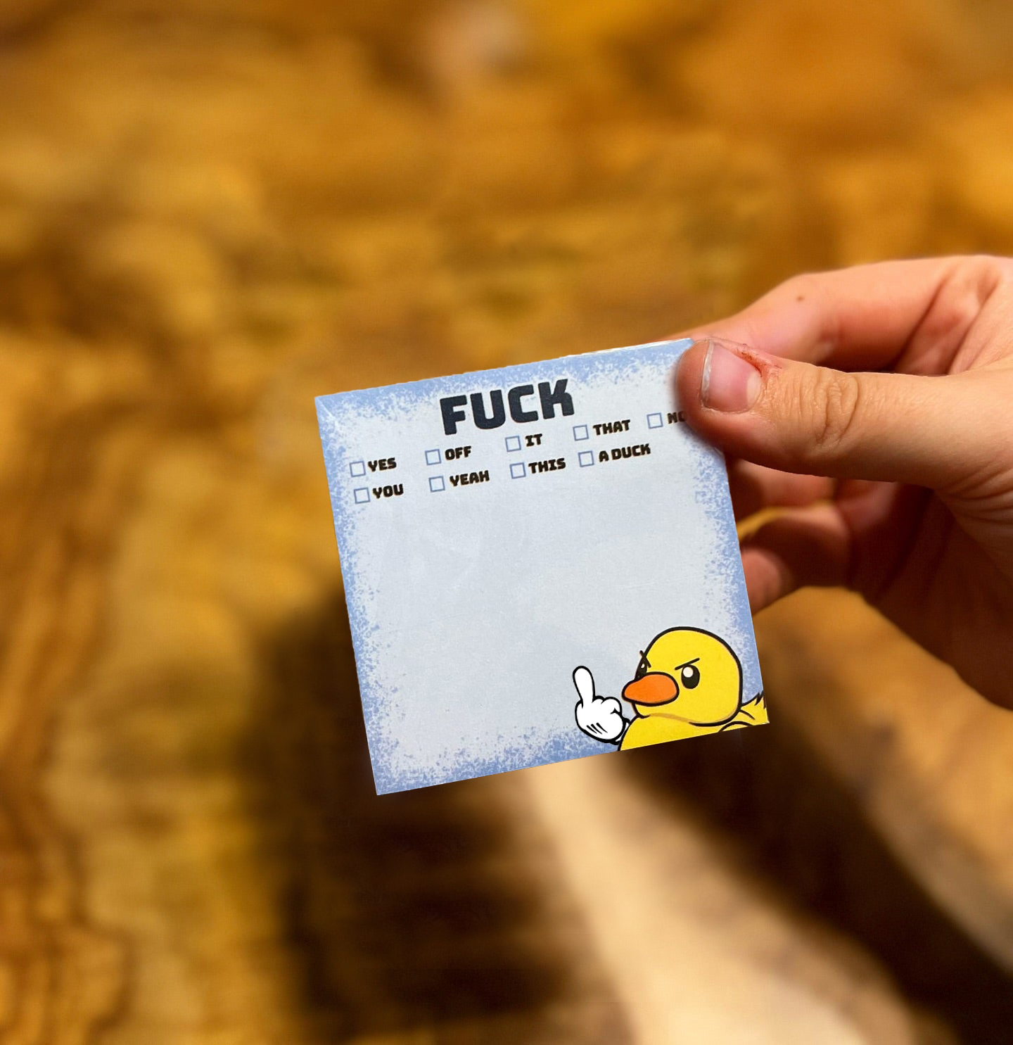 🤣Funny Middle Finger Duck Sticky Notes