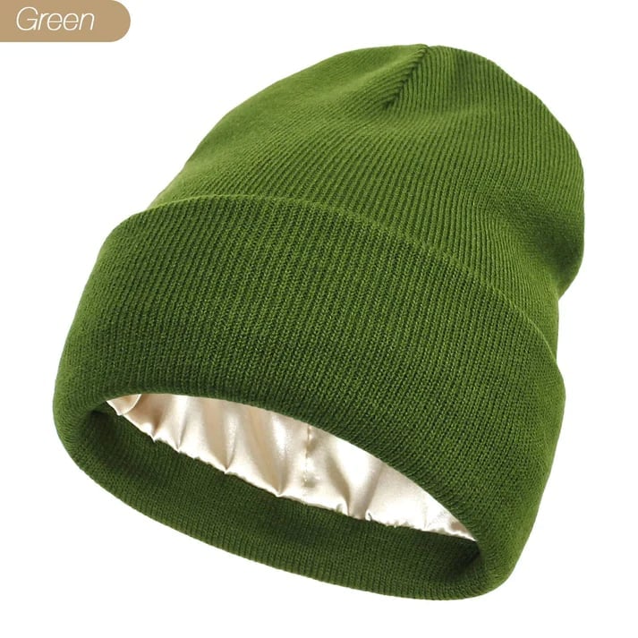 🎅Christmas Promotion 48% OFF-🎁-Satin Lined Winter Beanie Hats-No static-No frizz