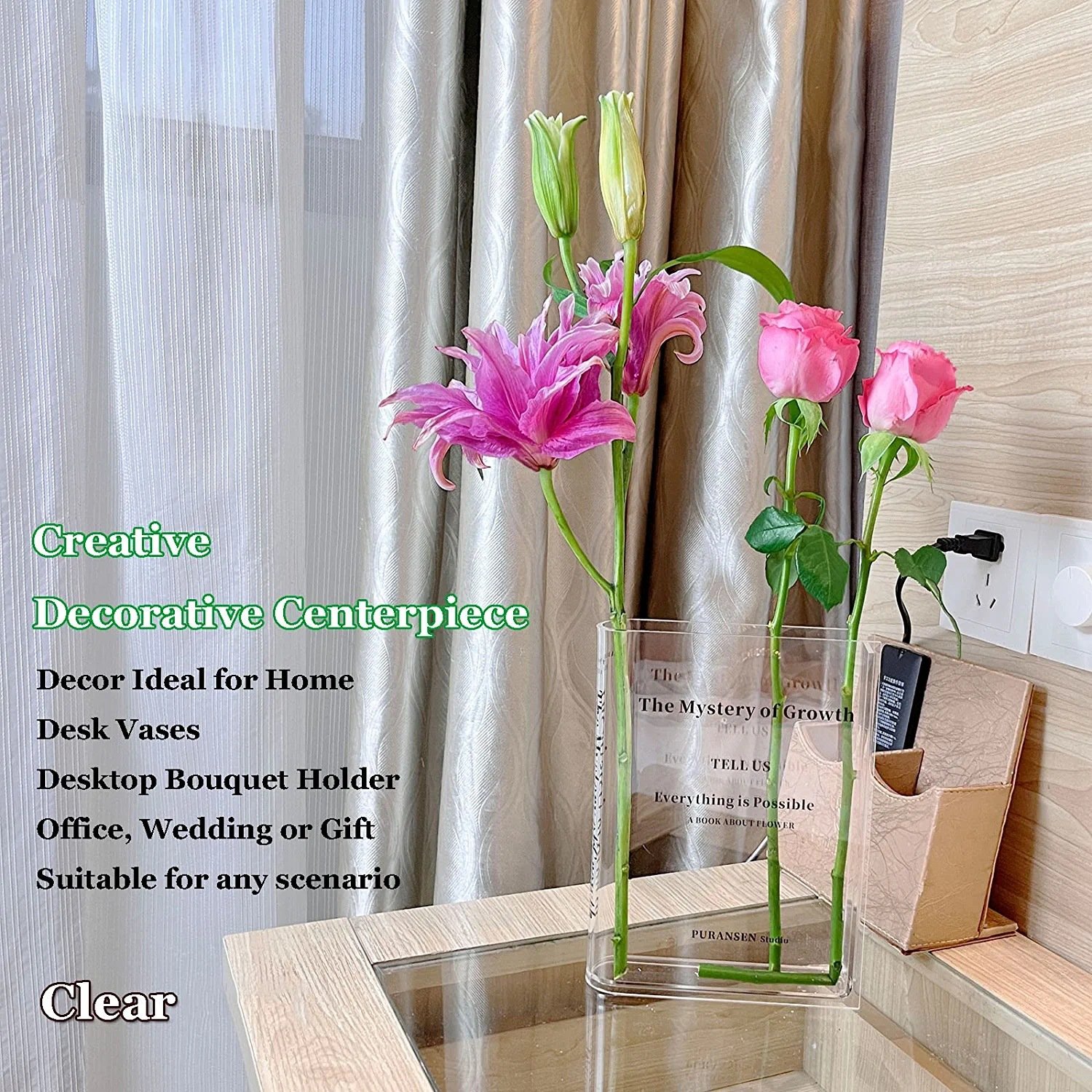 🔥Last Day Promotion 48% OFF - 🔥Acrylic Book Vase for Flowers(BUY 2 FREE SHIPPING NOW)