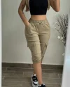 (🎉Last Day Promotion 50% OFF) Side Pockets Drawstring Waist Cropped Cargo Pants - Buy 2 Free Shipping