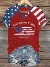 Women's Rejecting Kings Since 1776 Printed Casual T-Shirt