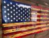 🔥Rustic American Flag Challenge Coin Display Shelf, Wooden Flag- Buy 2 Get Extra 10% Off