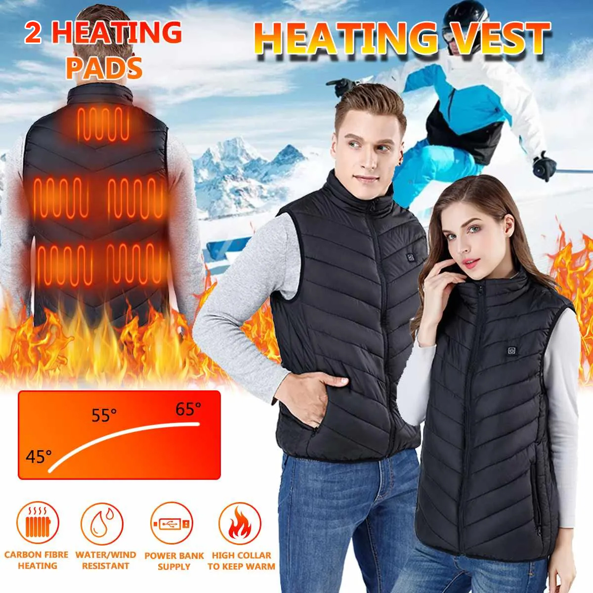 ⚡Clearance Sale 70% OFF丨2024 Unique Unisex Warming Heated Vest, Buy 2 Free Shipping