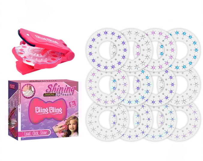 🎄Holiday Pre-Sale Save 70%🎄2025 DIY Hair Jewels Stamper Set 1 Set Shimmering Diamonds Hair Styling Tool