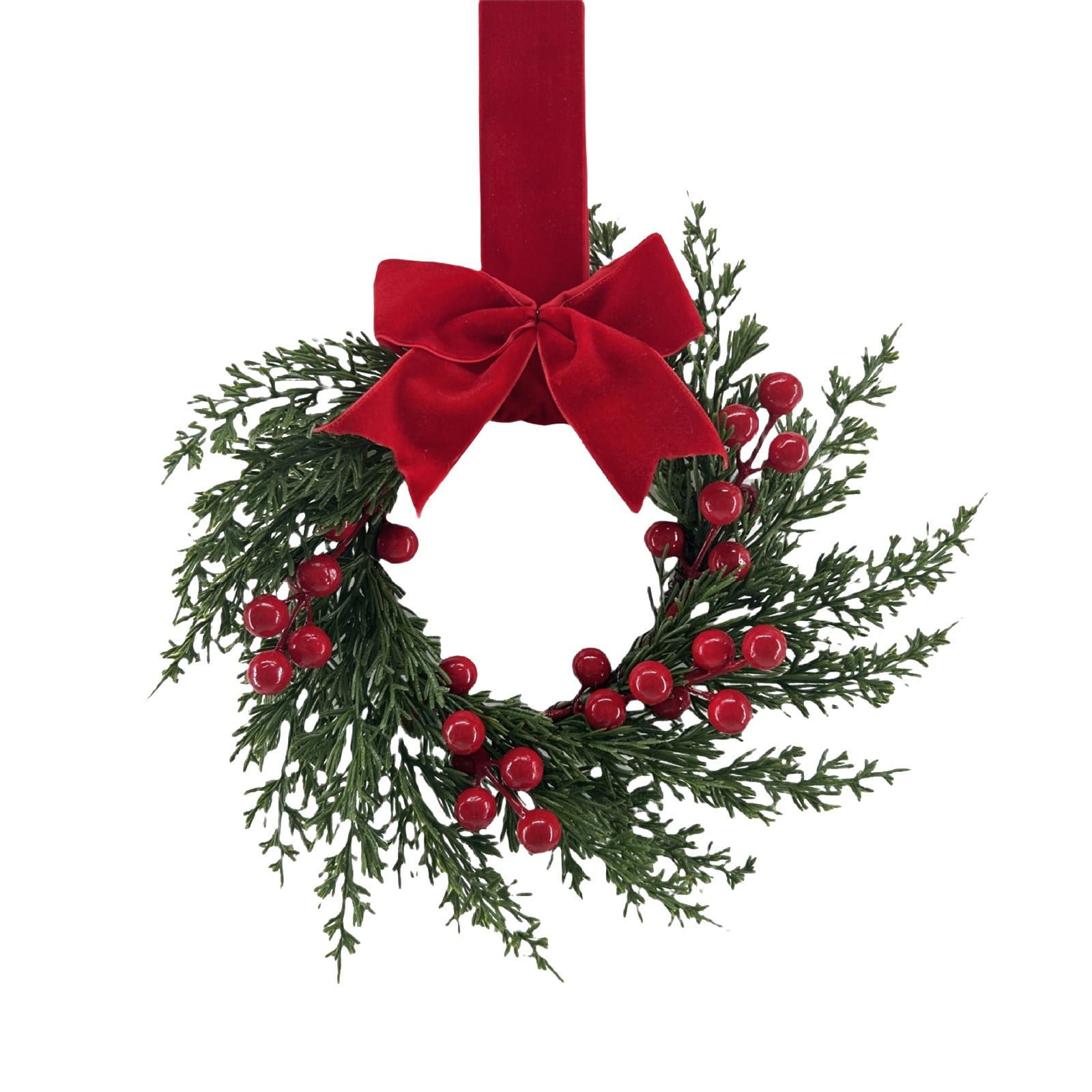 🎄TikTok Christmas Sale -70% OFF✨Christmas Mini Cabinet Wreath with Ribbon Bows