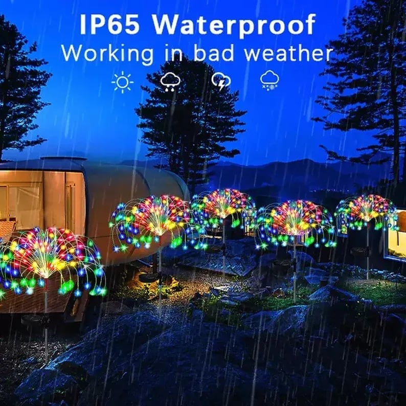(🔥Last Day Promotion 50% OFF)🎁Waterproof  Solar Garden Fireworks Lamp