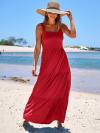 ANRABESS Women Dresses 2024 Summer Sleeveless Maxi Dress Casual Spaghetti Strap Tiered Flowy Beach Long Sun Dress