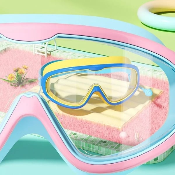 🔥Letzter Tag 49% Rabatt-HD-Schwimmbrille für Kinder mit großem Rahmen, wasserdicht und beschlagfrei🥽