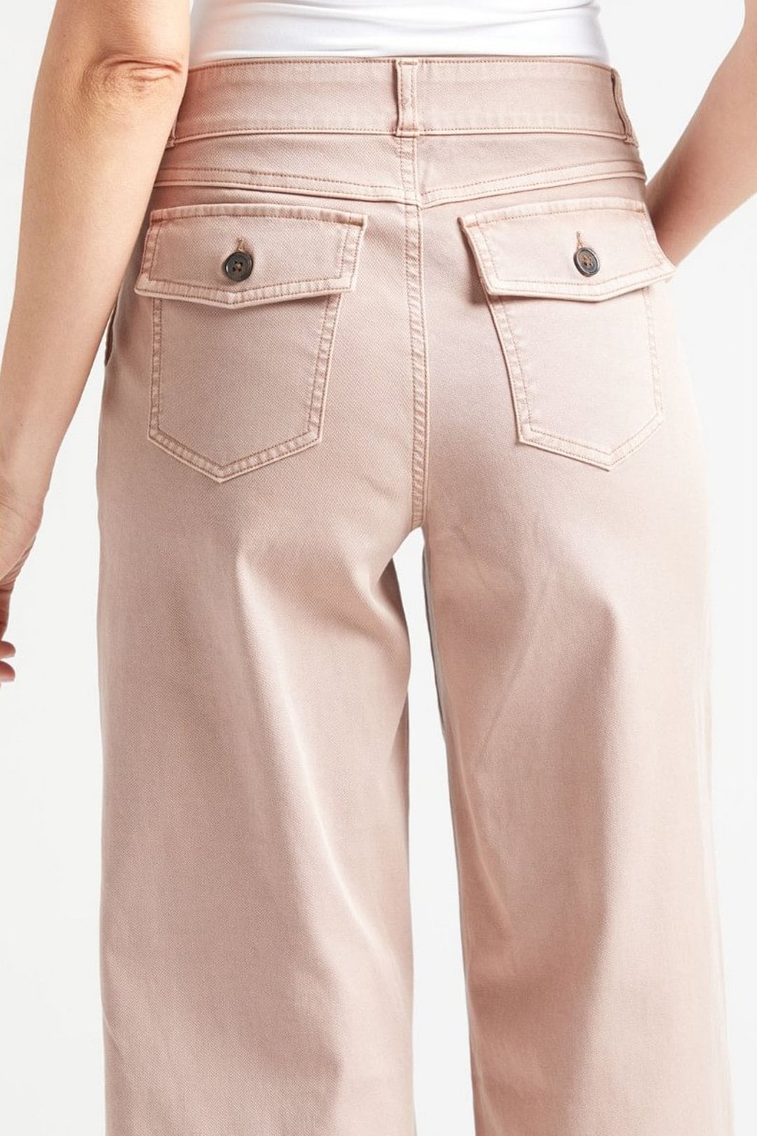 (Last Day Promotion 50% OFF) Stretch Twill Cropped Wide Leg Pants - BUY 2 FREE SHIPPING