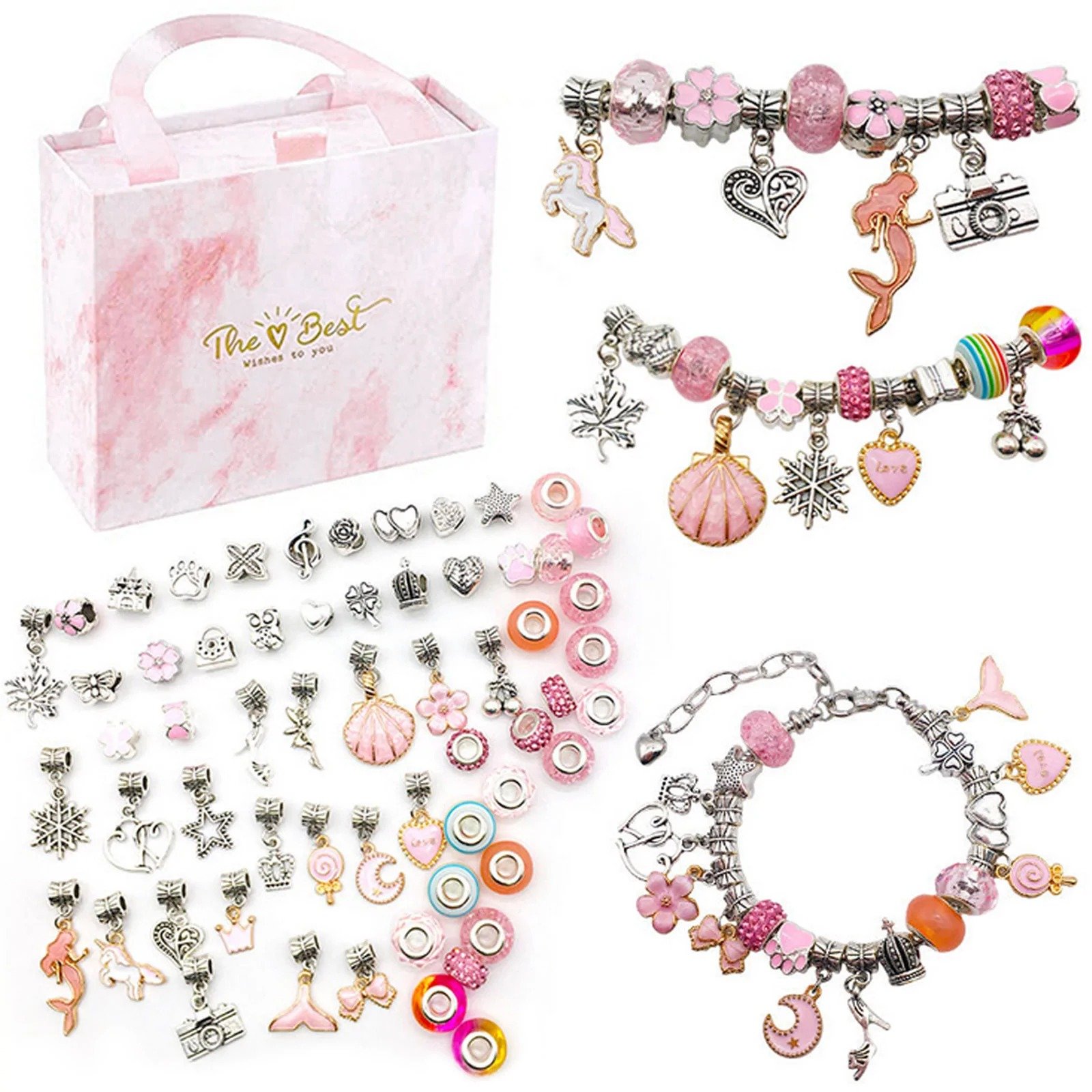 (🌲Early Christmas Sale- 50% OFF) Charm Bracelet Jewerly Making Kit