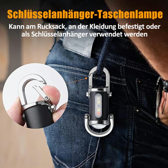 🔥Letzter Tag 49 % Rabatt🔥Superhelle Mini-Schlüsselanhänger-Taschenlampe Wasserdicht