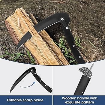 Dual-Section Folding Sickle