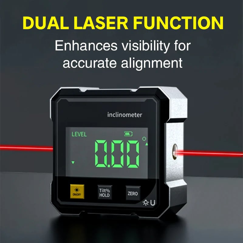 🔥Last Day Promotion 50% OFF🔥4-Side Magnetic Digital Angle Gauge with Laser