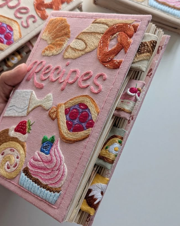 🎄🥐Handmade Recipe Journal-Savory Secrets 🍰✨