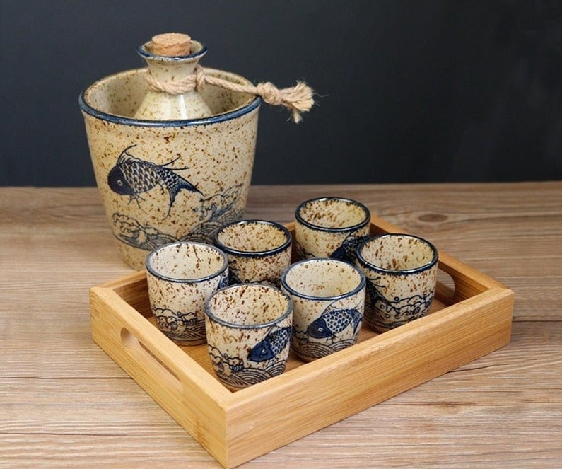 Koi Fish Authentic Japanese Sake Set