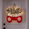 🎁TikTok Last Day Sale - 70% OFF🎉Twinkling Christmas Mitten Wreath with LED Lights