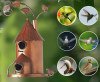 Handmade Metal Birdhouse Garden Stakes