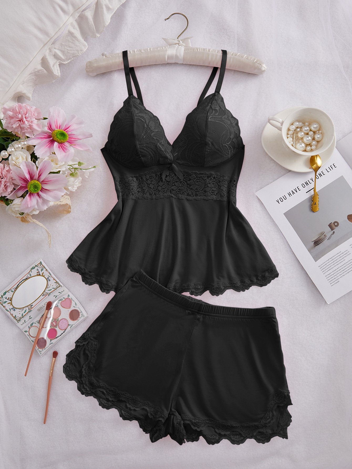 💃Damen-Dessous-Set, Pyjama- und Höschen-Set, Schlafanzüge aus Modalstoff