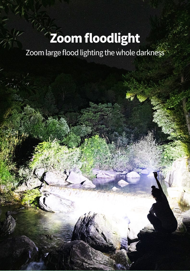 TikTok Last Day Promotion -60% OFF🎉Outdoor Flashlight -🔦With Warning Work Light