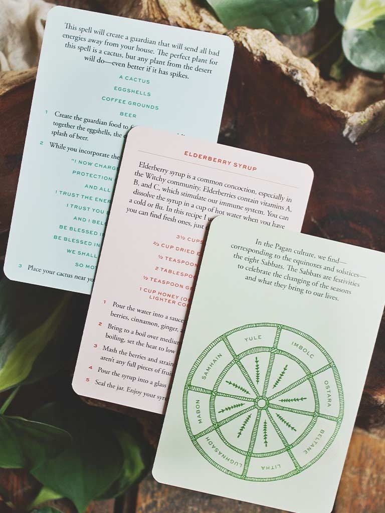 🔥LAST DAY 50% OFF-🔮Witchcraft Cards (60 Spellbinding Recipes, Charms, Sabbats & Magicks)