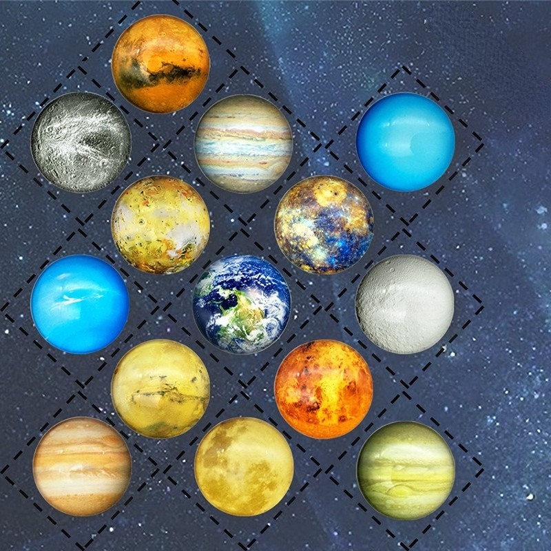 🔥Planet Crystal Refrigerator Magnet Party Set of 12 Pack 3D Round Face- Buy 3 Get Extra 20% Off