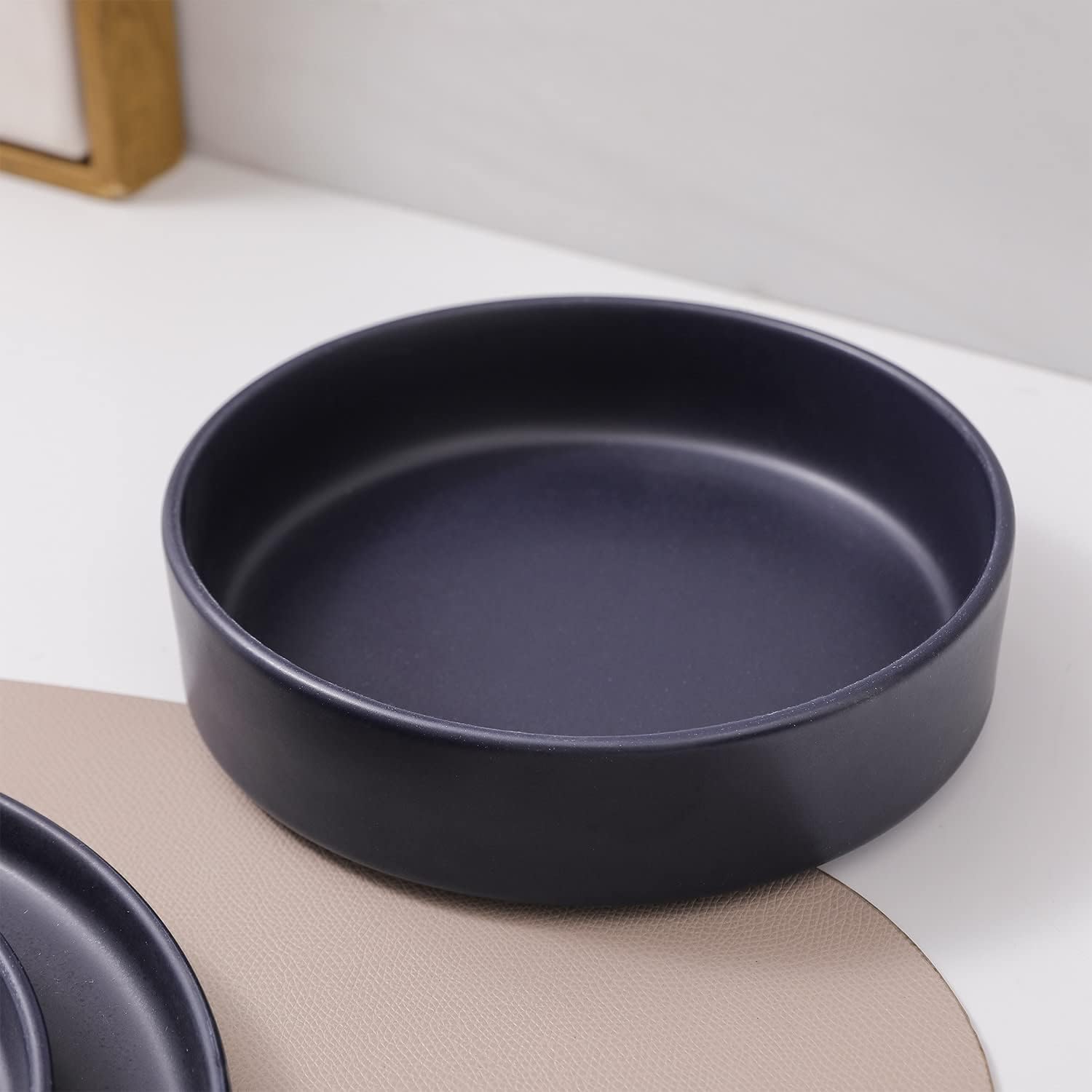 Stone Lain Coupe Dinnerware Set, Service For 4, Black Matte