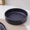 Stone Lain Coupe Dinnerware Set, Service For 4, Black Matte