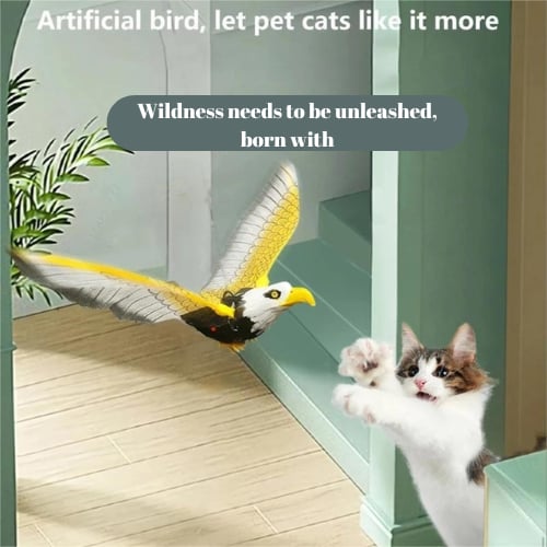 ⚡LAST DAY PROMOTION🎁70% OFF - Automatic Moving Simulation Bird Interactive Cat Toy for Indoor Cats