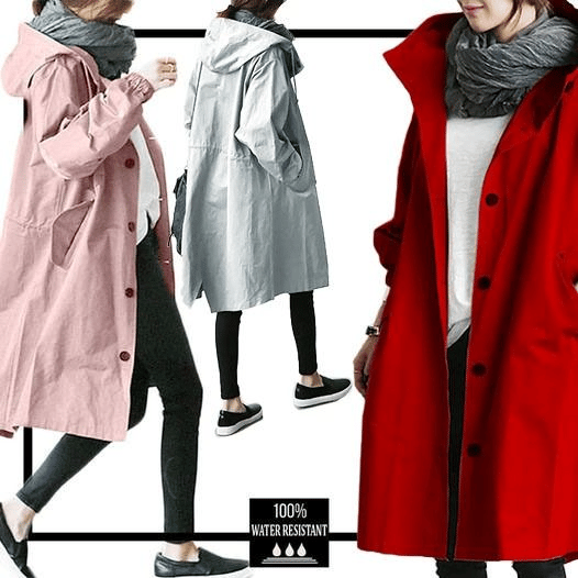 🎁LAST DAY 45% OFF🎁Women's Waterproof Oversized Hooded Windbreaker Rain Jacket