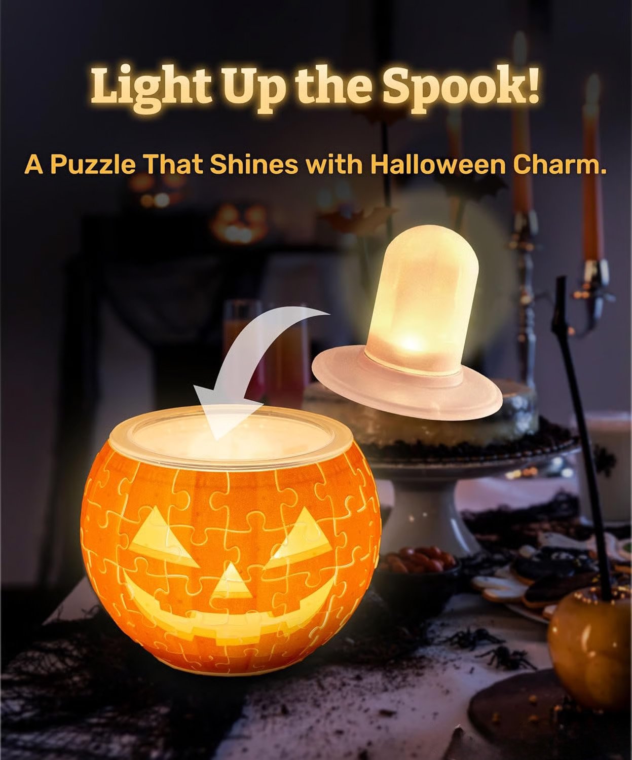 🎁TikTok Last Day Sale - 70% OFF🔥🎃LED Jack O’ Lantern Decor with Flameless Tea Lights✨BEGINNER’S 3D PUZZLE TRIUMPH