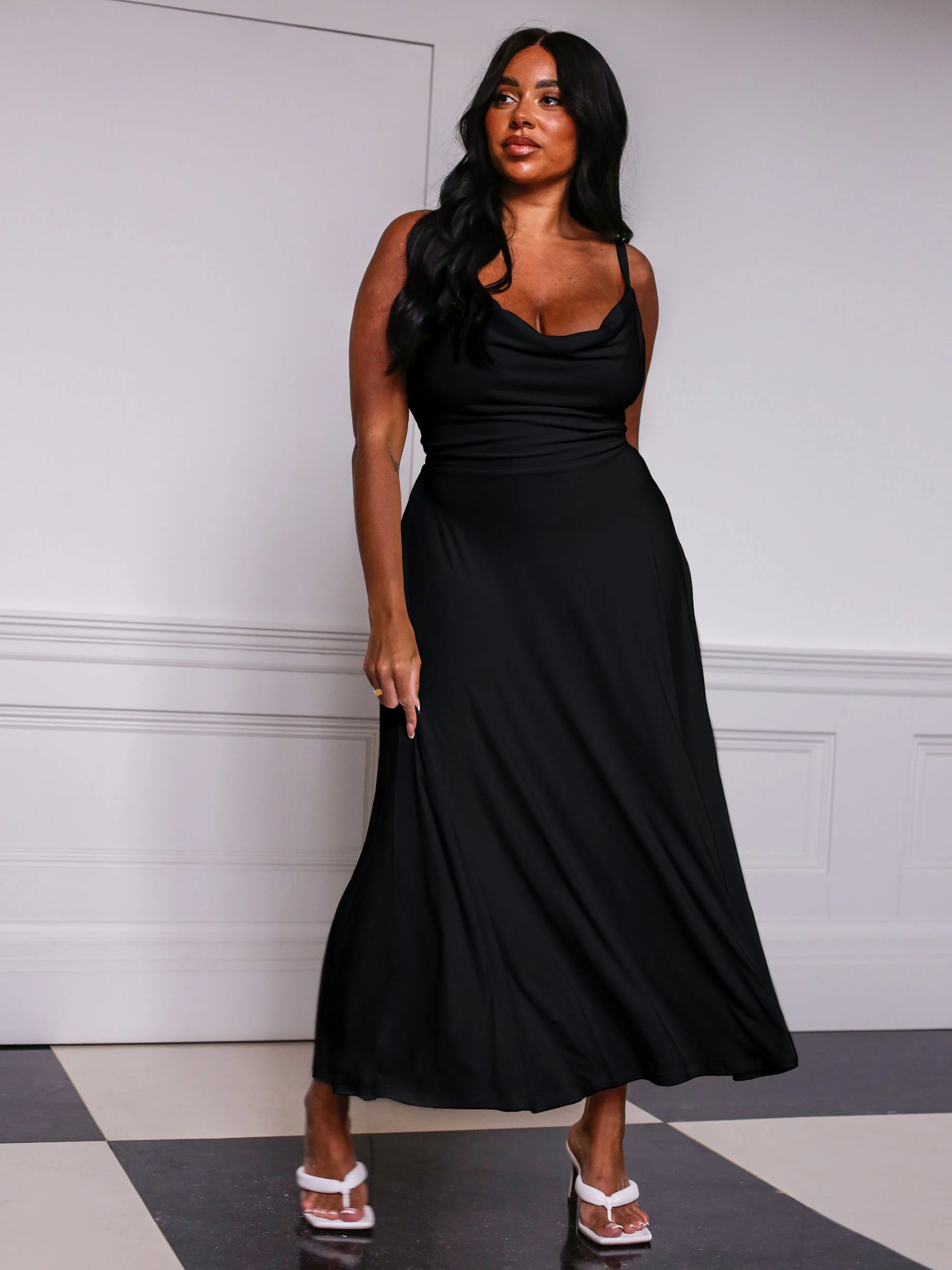 🔥Last Day Promotion 50% OFF🔥Lulah Drape Maxi Dress with Built-in Bra