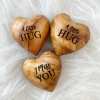 Little Pocket Hug Wooden Heart Token--Miss You Note, Isolation Gift for Someone You Love