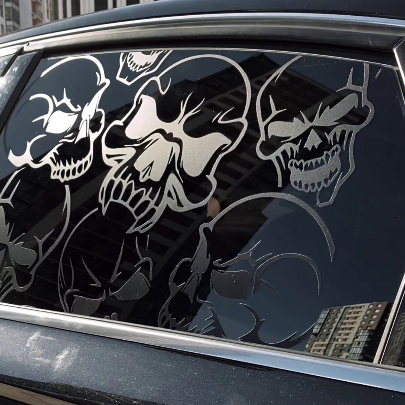 Last Day Promotion 70% OFF - 🔥Custom Car Window Full Coverage Skull Decal