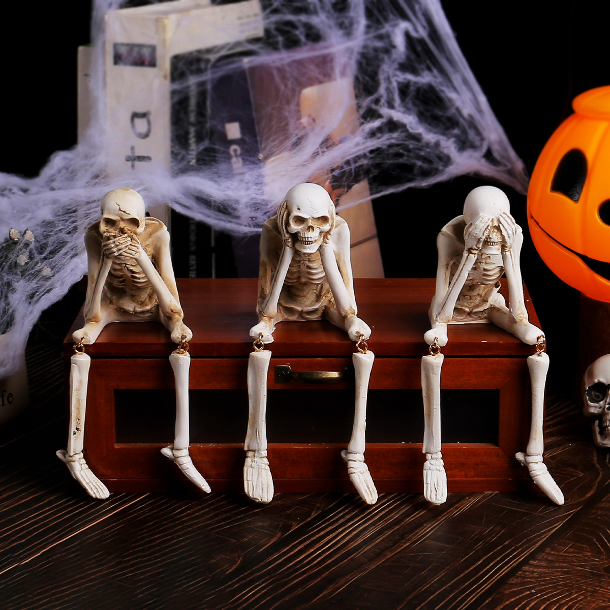 🔥Last Day Promotion 50% OFF🔥Skeleton Ornaments Sitting Skull Figurines