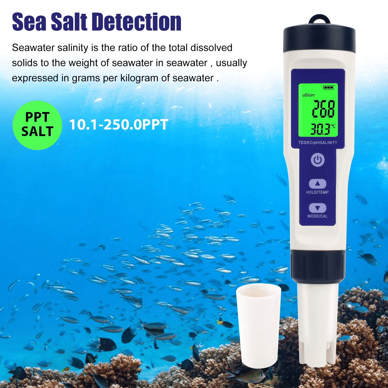 🎁TikTok Last Day Sale - 70% OFF🔥7-in-1 Digital Pool Salt & pH Tester