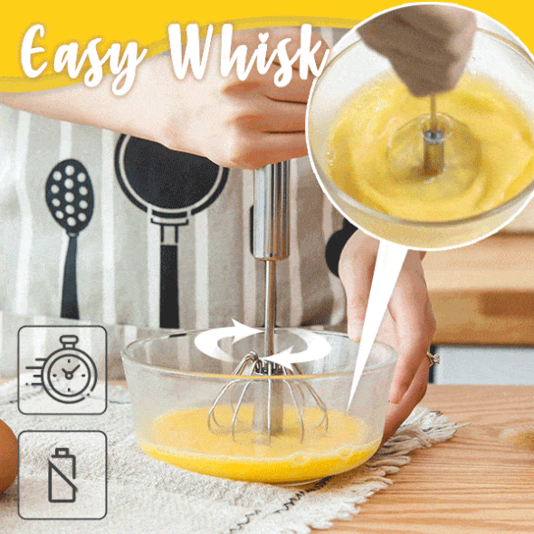 (🔥Clearance Sale - 48% OFF)Stainless Steel Semi- Automatic Whisk Buy 2 Get Extra 15% OFF