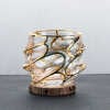 Gold Rim Wave Whiskey Glass